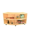 thumbnail image 1 of Wood Designs Contender 4 Compartment Shelving Unit with Casters, 1 of 2
