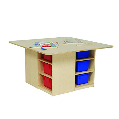 Wood Designs Cubbie Table With Assorted Color Trays - Assorted Colors