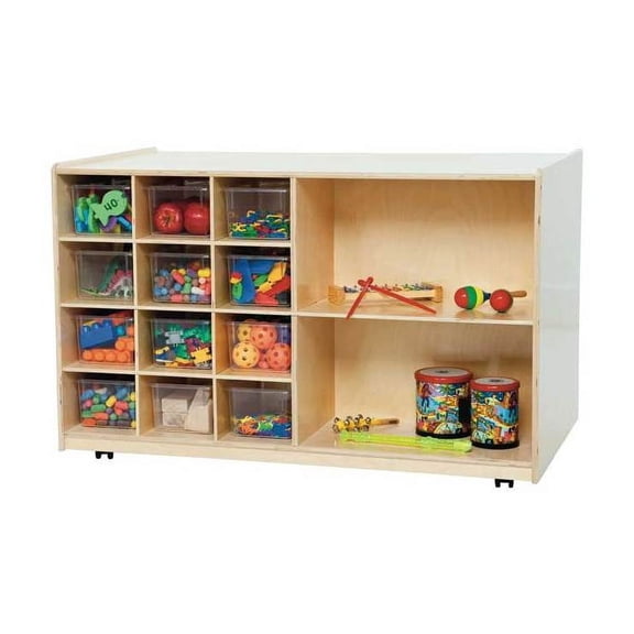 Double Mobile Storage with (12) Translucent Trays