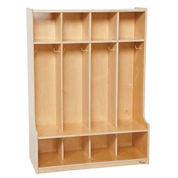 Wood Designs Four Section Seat Locker