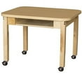 thumbnail image 1 of Wood Designs HPL1824DSK14C6 Mobile Classroom High Pressure Laminate Desk with Hardwood Legs, 14", 1 of 2