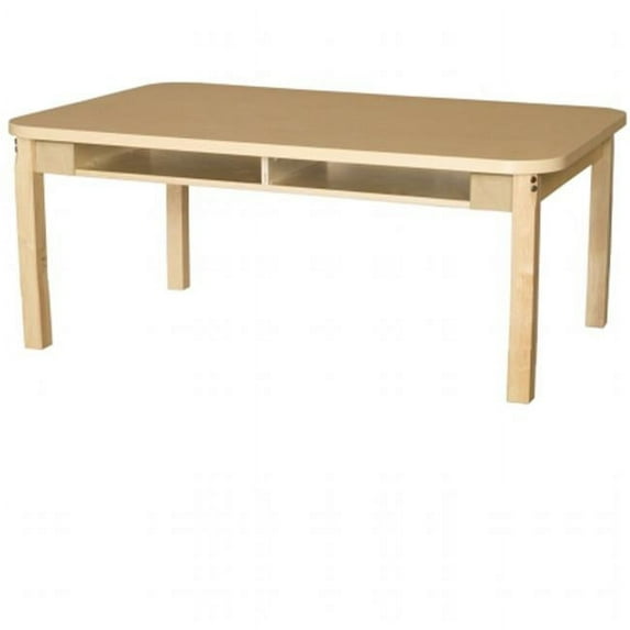 Wood Designs HPL3648DSK14 Four Seater High Pressure Laminate Desk With Hardwood Legs, 14 in.