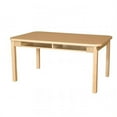 thumbnail image 1 of Wood Designs HPL3648DSK20C6 20 in. Mobile Four Seater High Pressure Laminate Desk With Hardwood Legs, 1 of 1