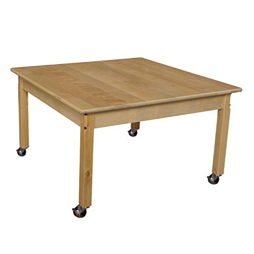 Wood Designs WD83718C6 - Mobile 36" Square Hardwood Table with 18" Legs