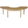 thumbnail image 1 of Wood Designs  Mobile Half Circle High Pressure Laminate Table With Hardwood Legs- 16 in., 1 of 1