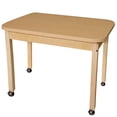 thumbnail image 1 of Wood Designs  Mobile Rectangle High Pressure Laminate Table With Hardwood Legs- - 26 in., 1 of 2