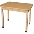thumbnail image 1 of Mobile 24" x 48" Rectangle High Pressure Laminate Table with Hardwood Legs- 29", 1 of 2