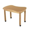thumbnail image 1 of Wood Designs HPL2436C29C6 Mobile Synergy Junction 24" x 36" High Pressure Laminate Table with 29" Hardwood Legs, 1 of 2