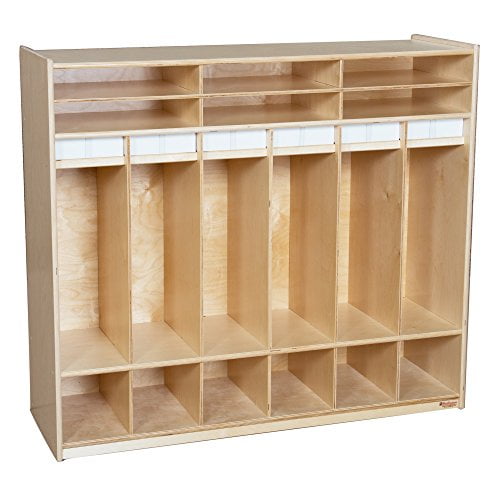 Wood Designs 990539 Open Six Shelf Locker, 42.43" Height, 48" Width, 15" Length