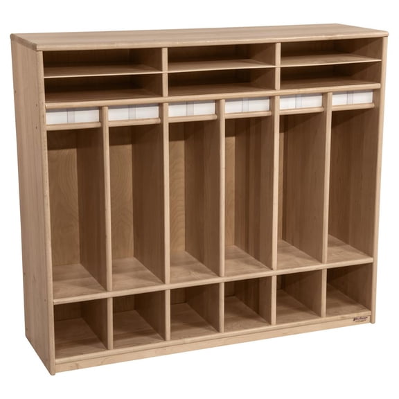 WOOD DESIGNS Open Six Shelf Locker