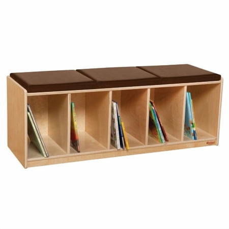 Wood Designs Reading Bench with Brown Cushion