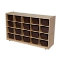 thumbnail image 1 of Wood Designs 14582 Tip-Me-Not 20 Tray Storage with Brown Trays, 1 of 2