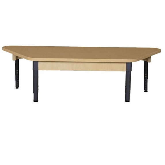 Wood Designs Trapezoidal High Pressure Laminate Table With Adjustable Legs- 12-17 in.