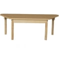 thumbnail image 1 of Wood Designs  Trapezoidal High Pressure Laminate Table With Hardwood Legs- 29 in., 1 of 1