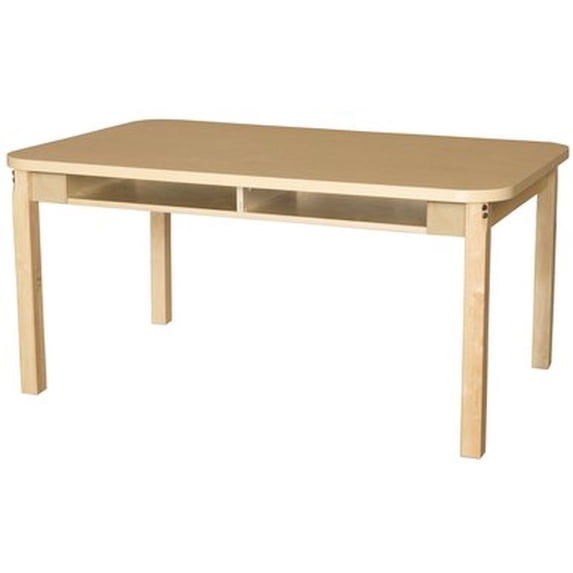 Wood Designs HPL1848DSK16 Two Seater High Pressure Laminate Desk with Hardwood Legs- 16", 17" Height, 48" Width, 18" Length