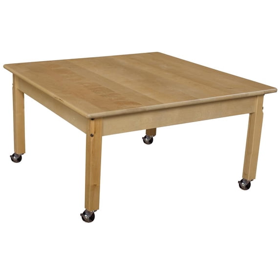 Wood Designs WD83714 36" Square Hardwood Table with 14" Legs, Natural
