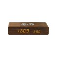 thumbnail image 1 of Wood Digital Alarm Clock Large LED Display Portable Lamp for Bedroom Office School Home Livingroom Room, 1 of 1