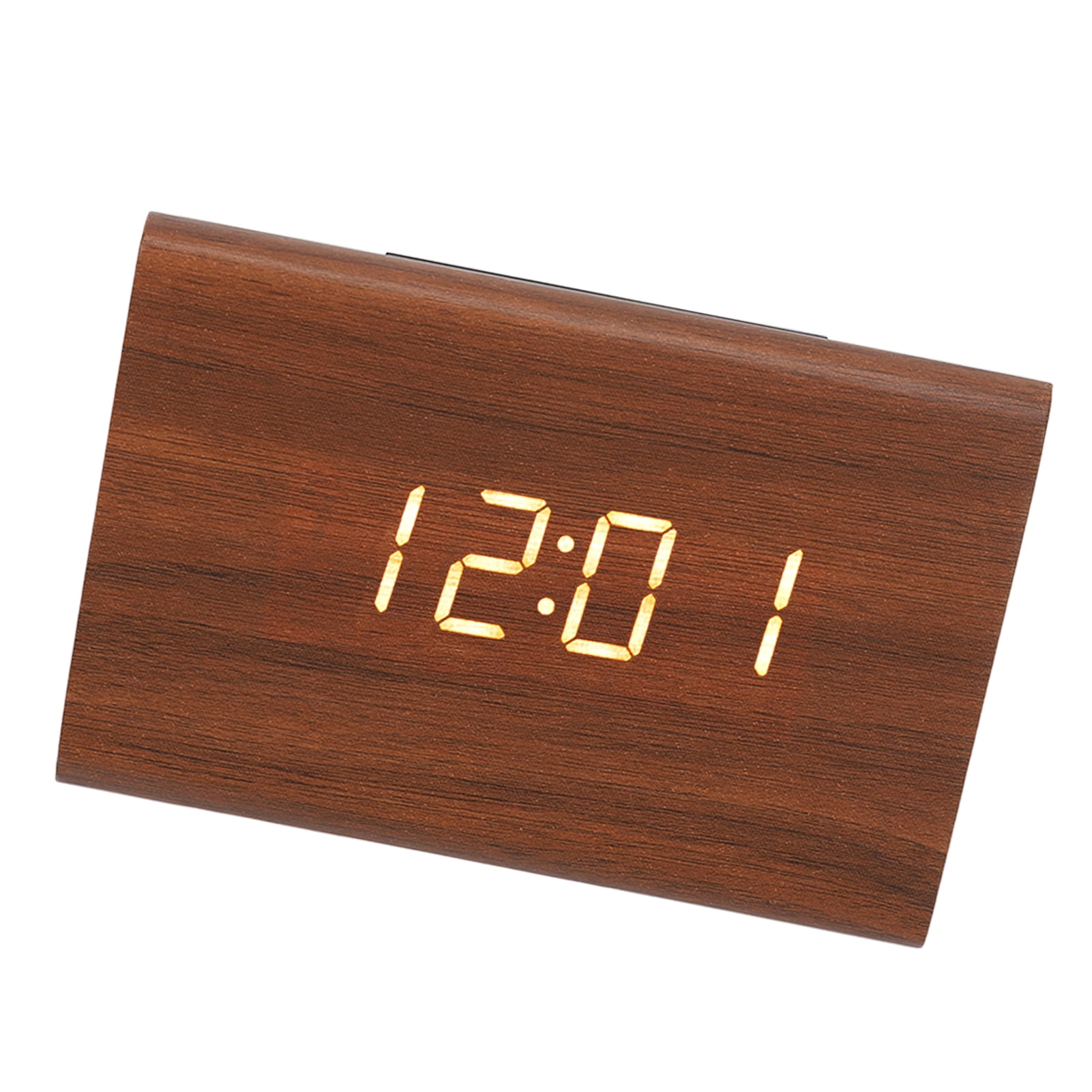 Wood Digital Alarm Clock, Modern Simple Design Digital Alarm Clock