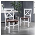 thumbnail image 1 of Wood Dining Chairs Set of 2, Farmhouse Country Side Chairs,Wooden Armless Chairs for Kitchen Dining Room Bedroom Living Room,300 Lbs Heavy Duty Acacia Wood Chair White,Walnut, 1 of 7