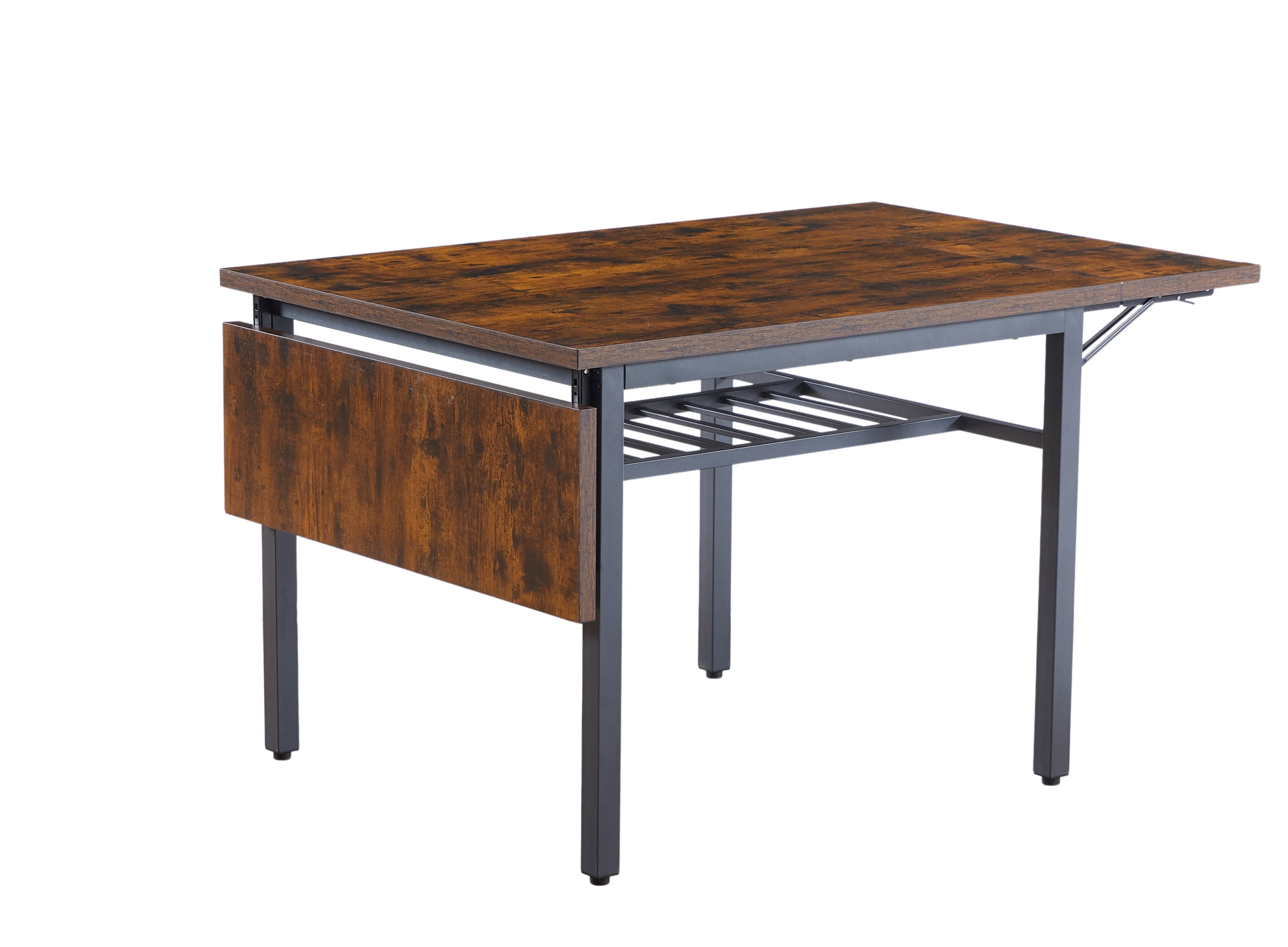 Wood Dining Table, Multipurpose Bar Drop Leaf Table, Space-Saving ...