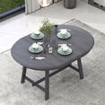 thumbnail image 1 of Wood Dining Table Round Extendable Dining Table for Dining Room (Gray) WQ-756, 1 of 9