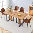 thumbnail image 1 of Wood Dining Table Set for 4,67" Dining Room Table Set,Rectangle Wood Dinner Tables Set with 4 Thick Cushion Upholstered Chairs,Kitchen Tables and Chairs Sets for 4 Easy Assembly, 1 of 7