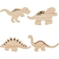 thumbnail image 1 of Wood Dinosaurs Wall Decorations for Kids Baby Bedroom Decorations Antique White 82x170x5mm 4pcs/set, 1 of 6