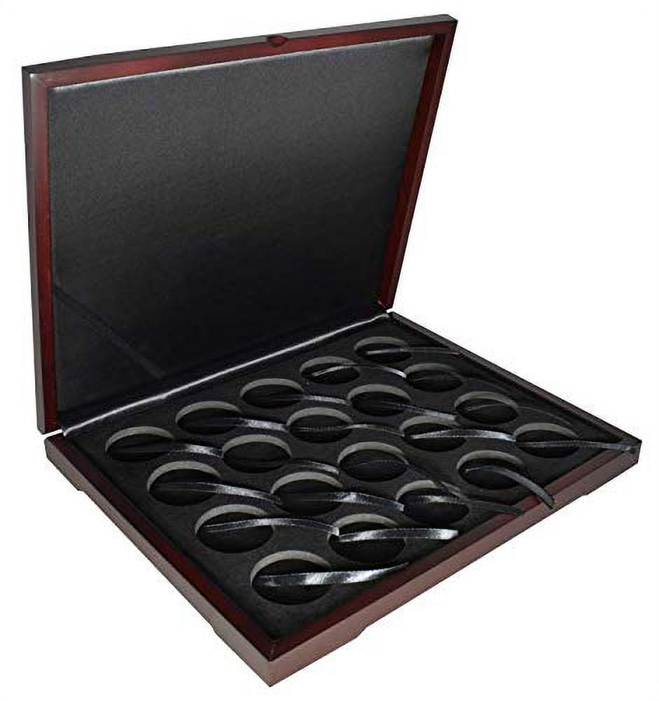 Wood Display Box for Twenty Large Capsule/Challenge Coins
