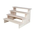 thumbnail image 1 of Wood Display Riser Stand Wooden Riser Display Shelf Organizer for Figurines 4 layer 30cm, 1 of 7