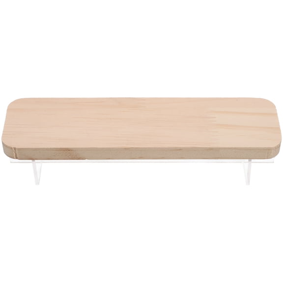 Wood Display Risers for Collectibles Durable Solid Wood Stand with Rustic Design Minimalist