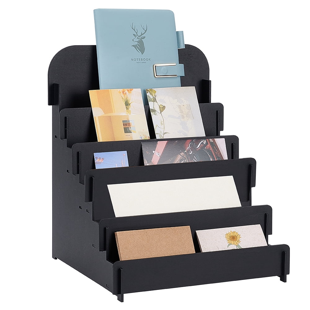 Wood Display Risers for Greeting Card Display Black 30x30x36cm ...