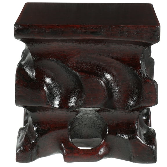 Wooden Display Stand Carved Pedestal Base for Potted Plants Statue Holder Decorative Stand