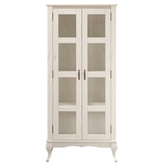 Wood Display Unit White Distressed | Furniture Das