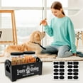 thumbnail image 1 of Wood Dog Treat Container With Jars and Stickers Anti Deformation Space Saving Dog Treat Organizer Decorative Easy to Clean Dog Treat Station for Countertop, 1 of 8