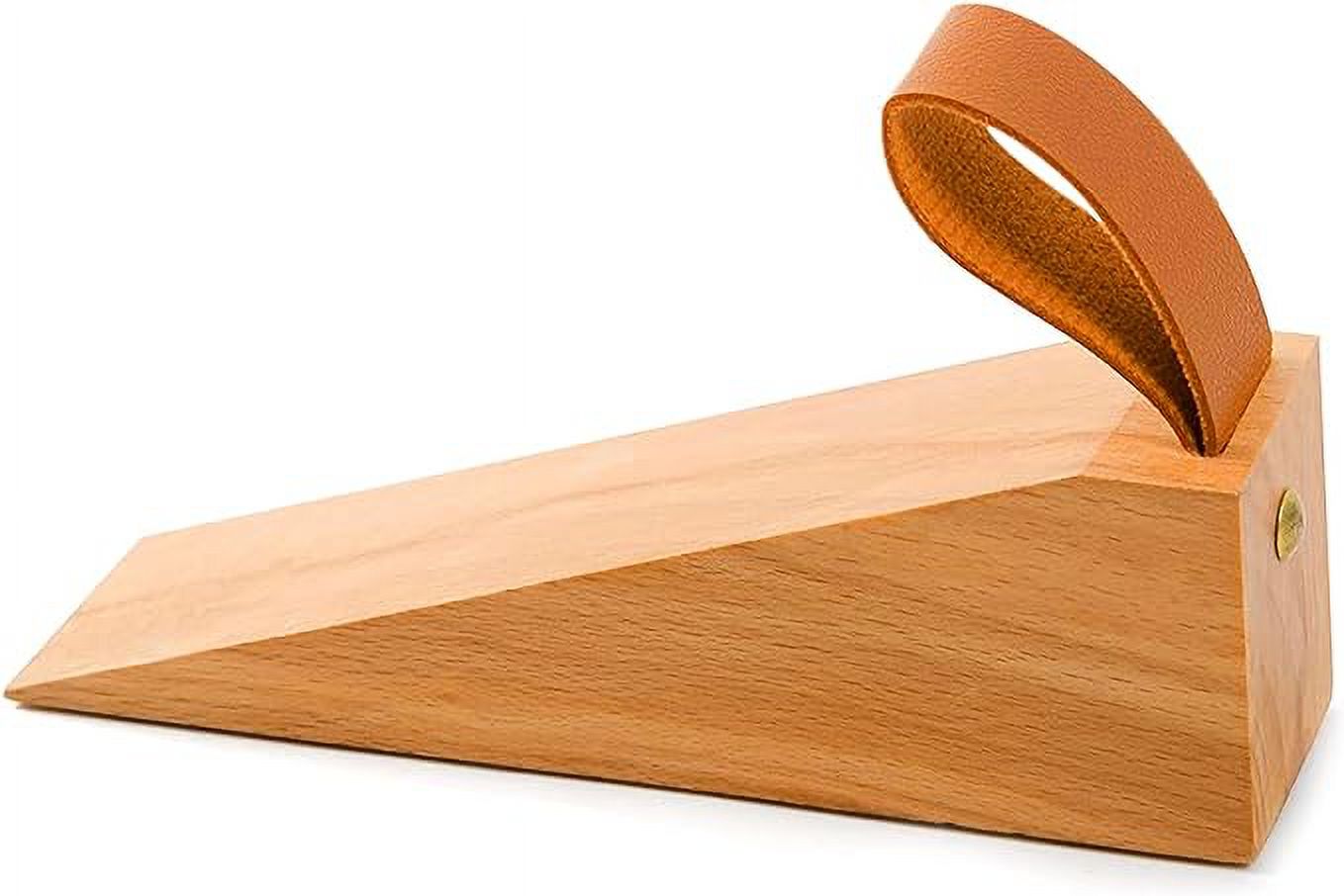 Wood Door Stopper, Solid Wooden NonSlip Door Wedges, Sturdy and Durable Door Stop Wedge, Door