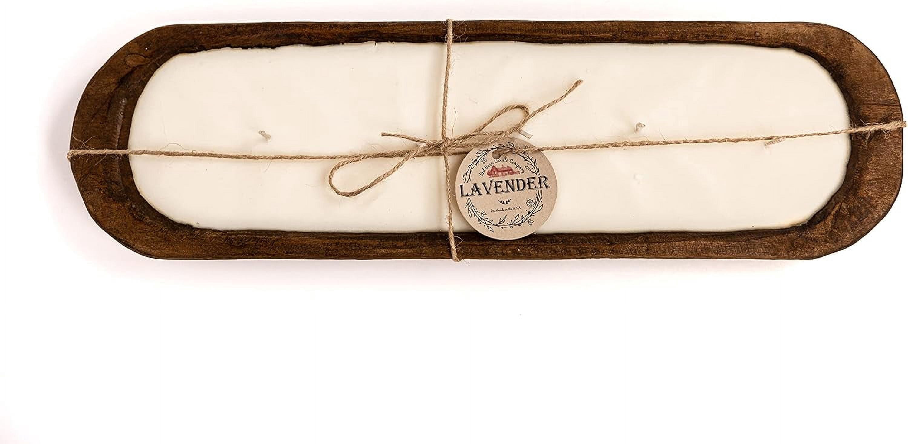 Red Barn Wood Dough Bowl Candle - 7-Wick Soy Wax, Christmas Tree Scent