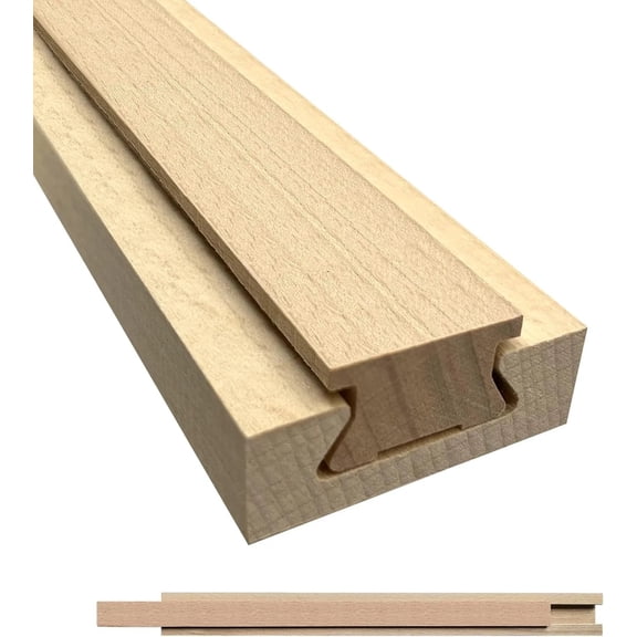 Wood Drawer Slides Classic Guide Center Mount Track 15.7 Inchs, Burlywood