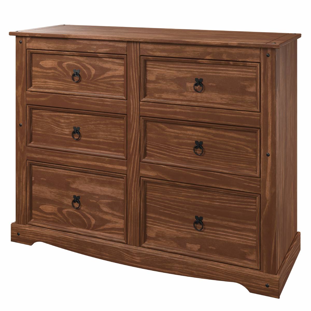 Wood Dresser 3+3 Drawers Woodland Furniture Dash