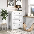 thumbnail image 1 of Wood Dresser 4 Drawers Chest Corona Snow | Furniture Dash, 1 of 6