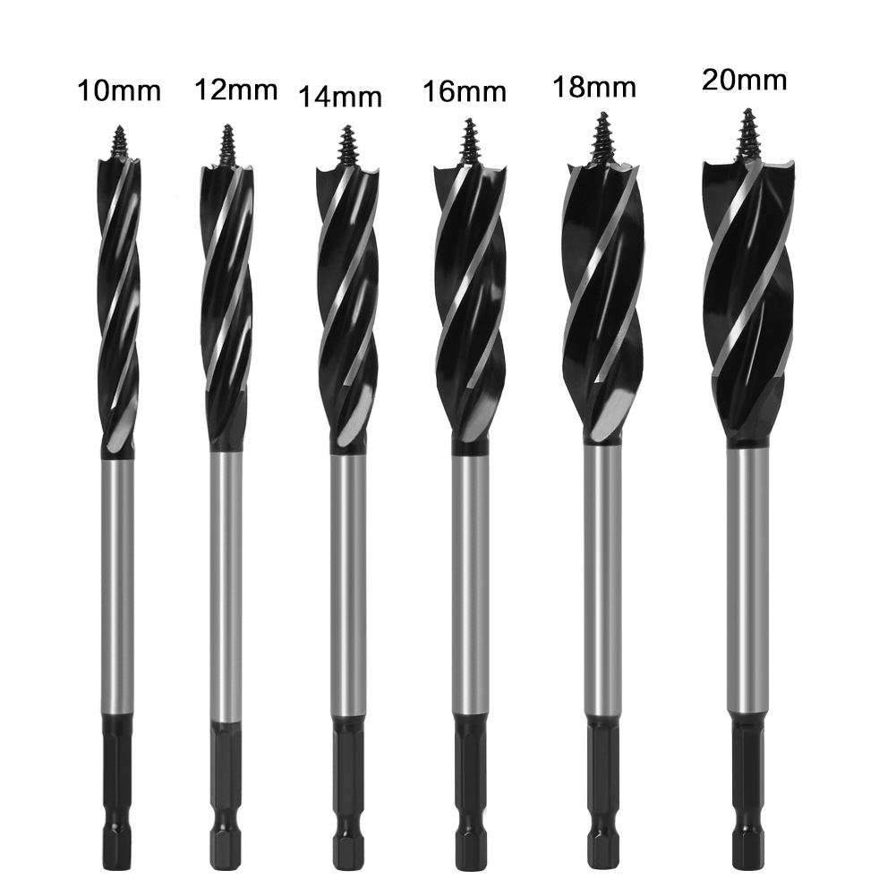 Wood Drill Bits with Hex Shank and Twist Drill Bits for Wood, Concrete