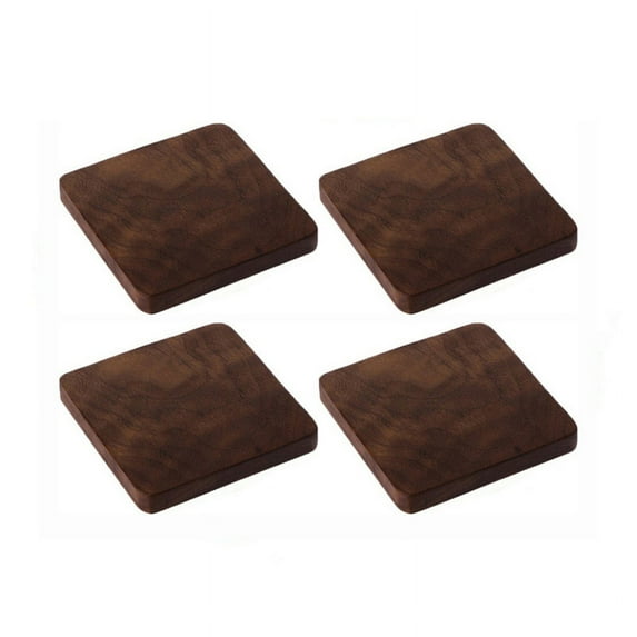 Wood Drink Coasters,4 Pieces Wooden Coasters Cup Coaster Set for Bar Kitchen Home Apartment,Blank Wooden Coasters for DIY