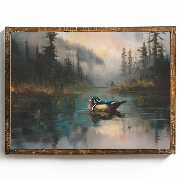 Wood Duck Carolina Duck Poster Duck Hunting Wall Art For Cabin Decor For Man Cave Wall Decor Hunter Duck Hunter, F038, 8x12 UNFRAMED