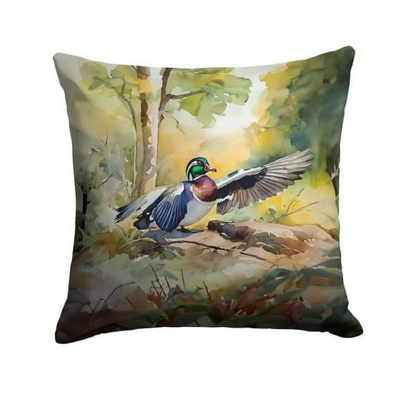 Wood Duck Throw Pillow 18 in x 18 in