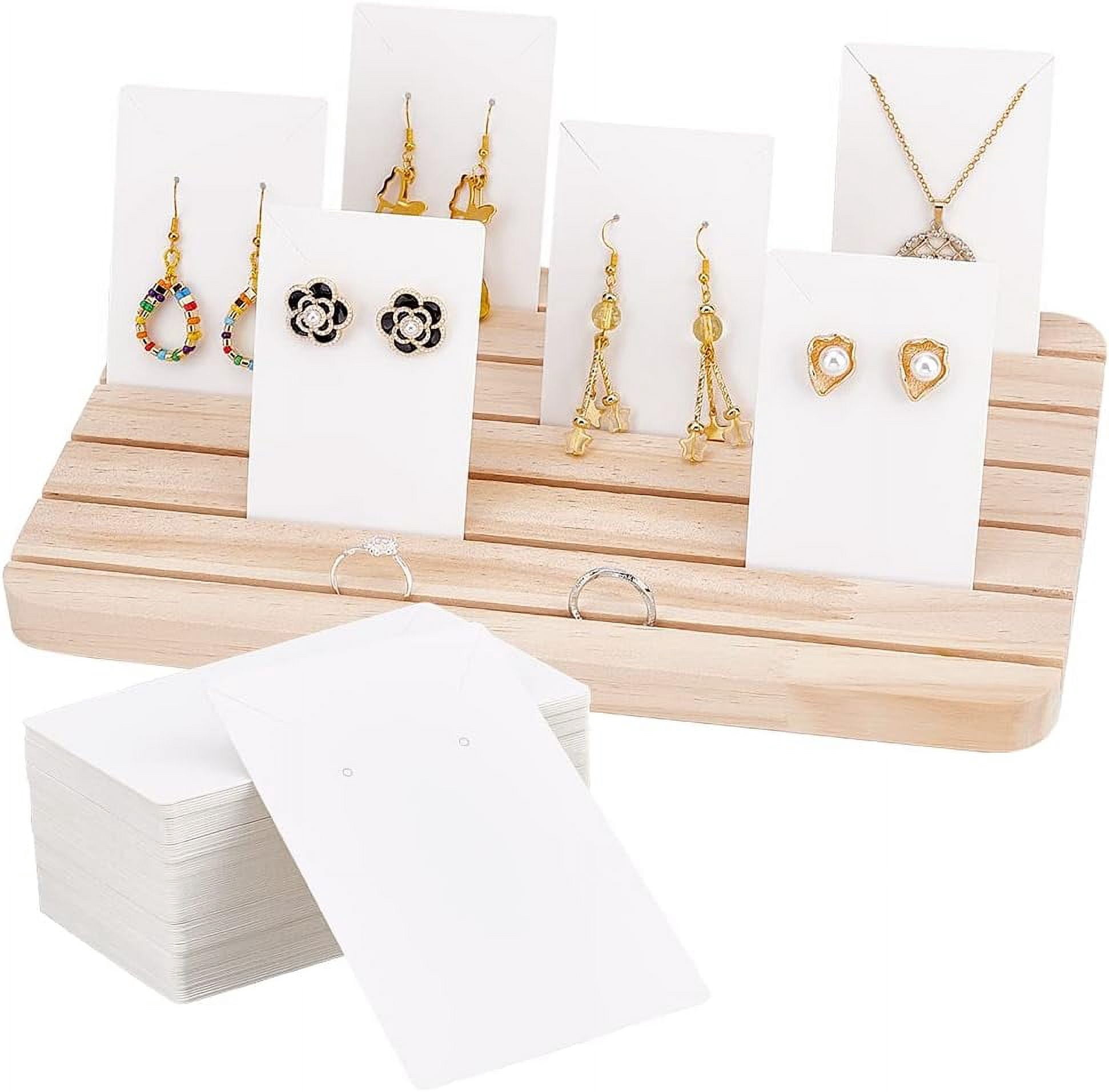 Wood Earring Display Stands 6 Slots Jewelry Earring Ring Display Holder ...