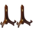 thumbnail image 1 of Wood Easels Folding Display Plate Stand Walnut - 9 Inch - Set of 2 Pieces, 1 of 3