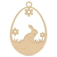 thumbnail image 1 of Wood Easter Egg Cutout, Bunny Nature Scene, 24-Inch, 1/8 Inch Thick, Pack of 1 Easter Crafts for Basket Stuffers & Ornaments, by Woodpeckers, 1 of 4