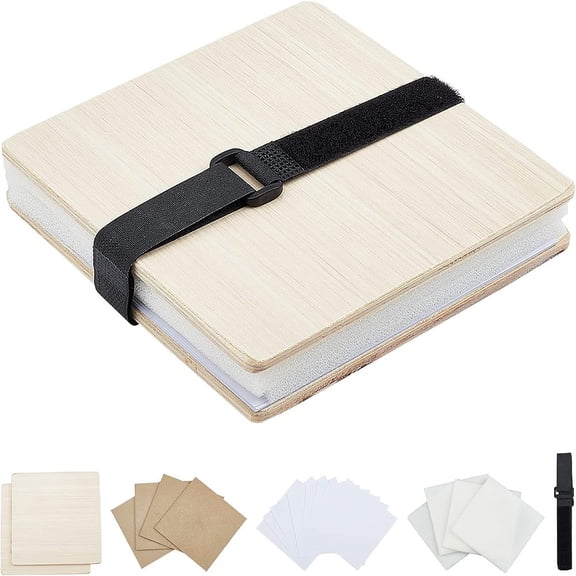 Wood Embossing DIY Corner Paper Printing Card Cutter Burgundy 15x15cm