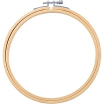 10 Inch 1 Piece Wooden Embroidery Hoops Bamboo Circle Cross Stitch Hoop for Embroidery & Art Craft Handy Sewing