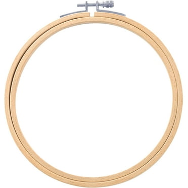 10 Inch 1 Piece Wooden Embroidery Hoops Bamboo Circle Cross Stitch Hoop for Embroidery & Art Craft Handy Sewing