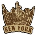 thumbnail image 1 of Wood Engraved New York Fridge Magnet Souvenir Gift, 1 of 1
